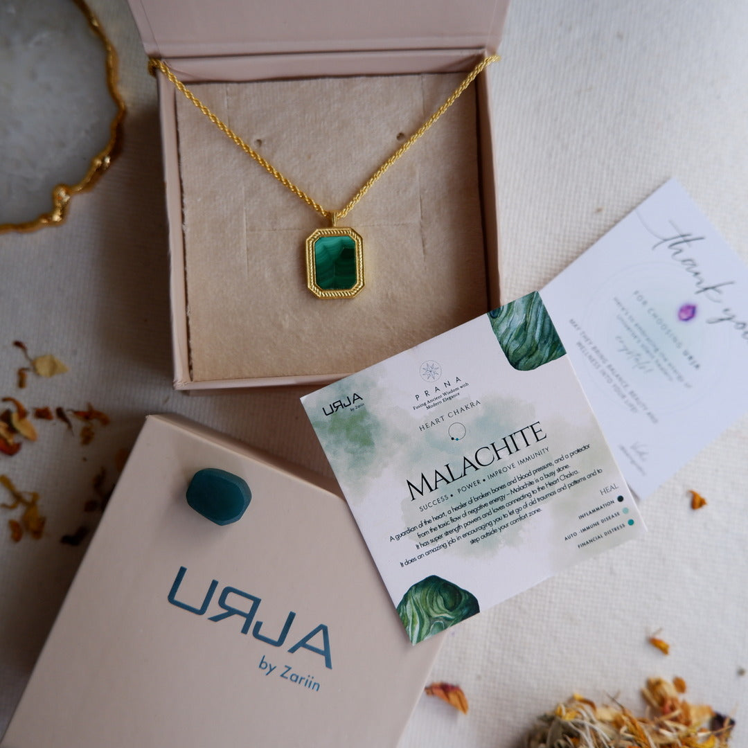 Soul Soothe Pendant Necklace with Malachite - Abundance