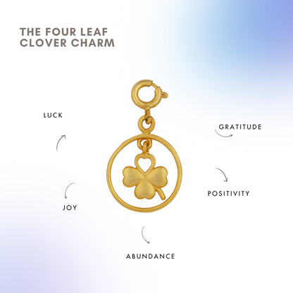 Four Leaf Clover Charm for Faith, Hope, Love and Luck