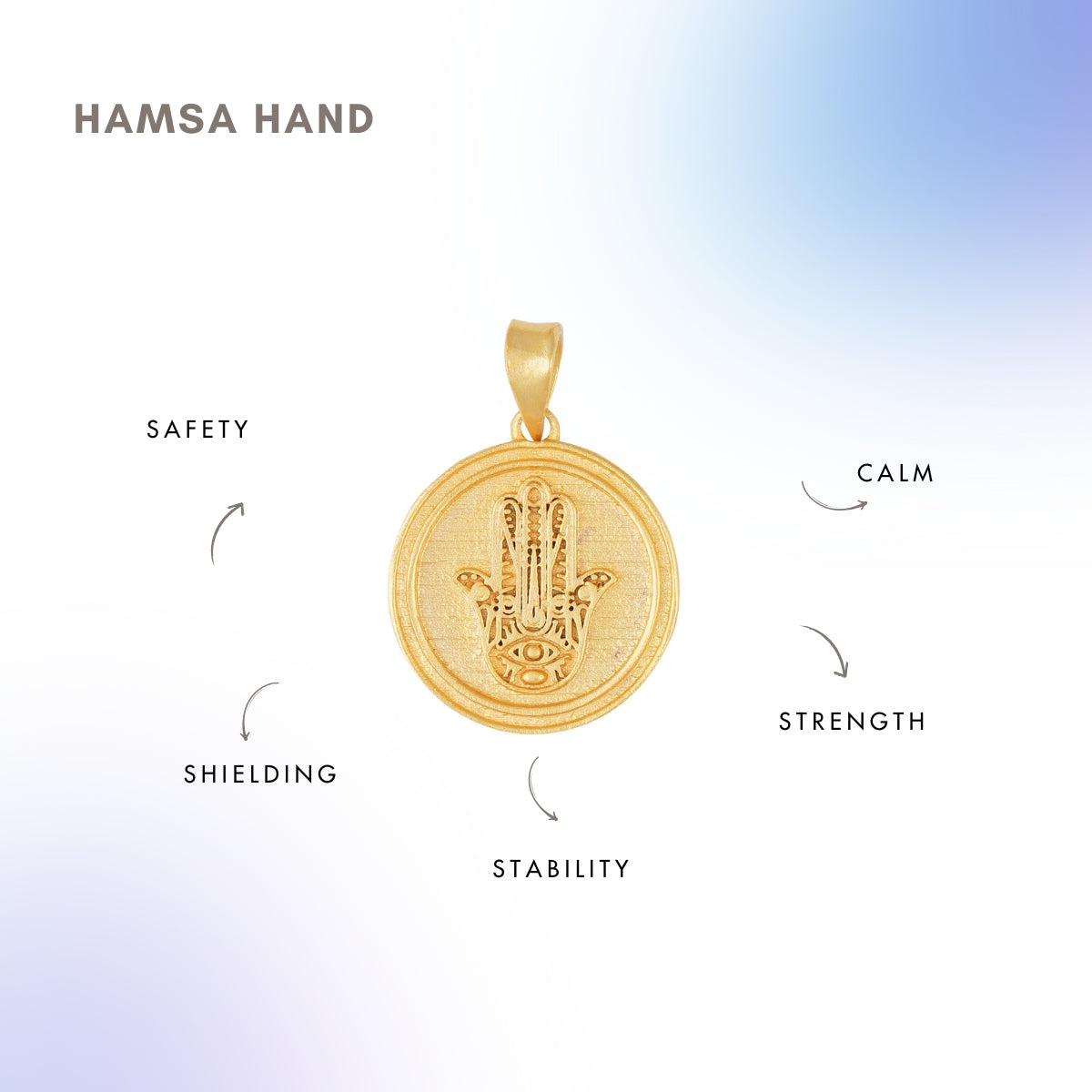 Hamsa Hand Coin Necklace for Protection
