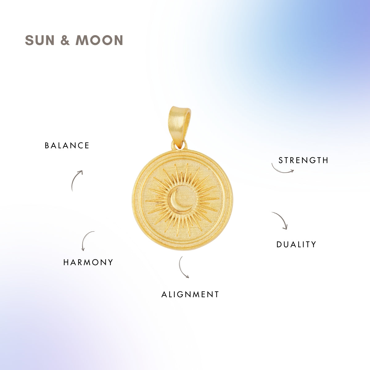 Sun and Moon Coin Necklace for Duality