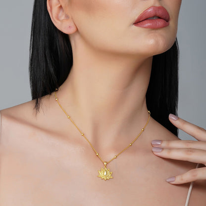 Rise to Shine Lotus Pendant Necklace