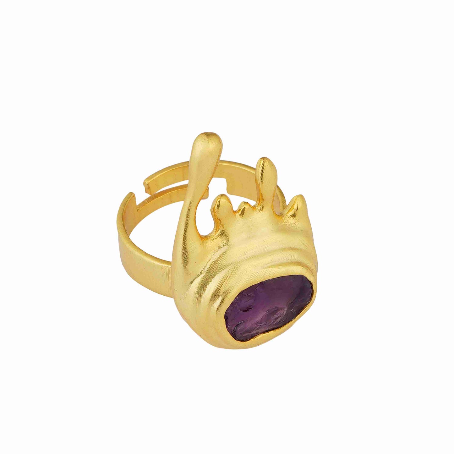 Power Drops Ring with Amethyst