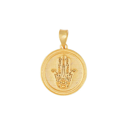 Hamsa Hand Coin Necklace for Protection