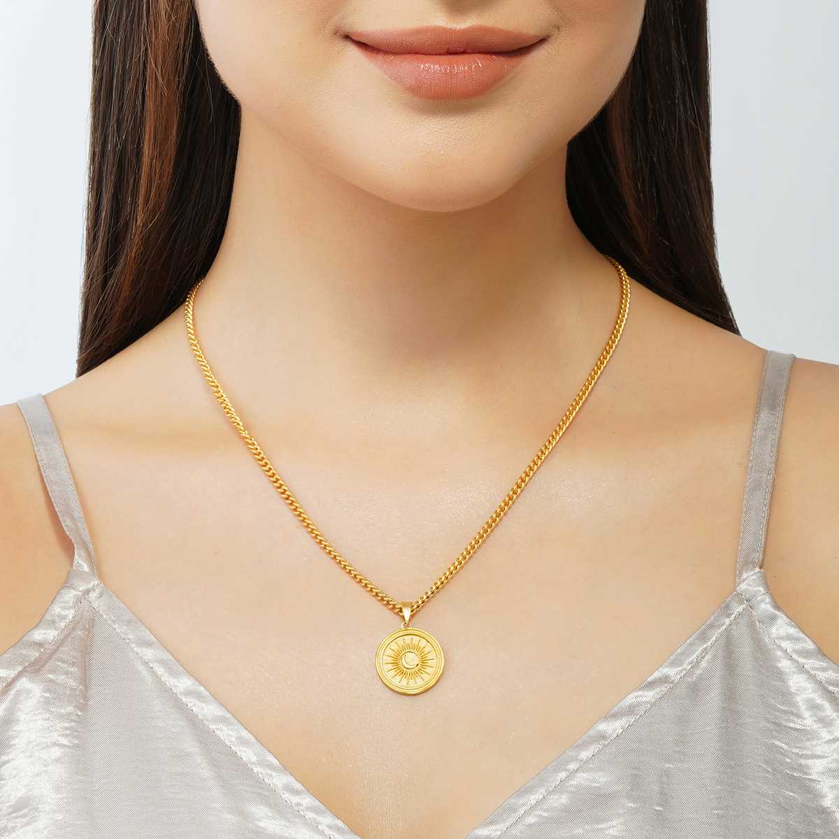 Sun and Moon Coin Necklace for Duality