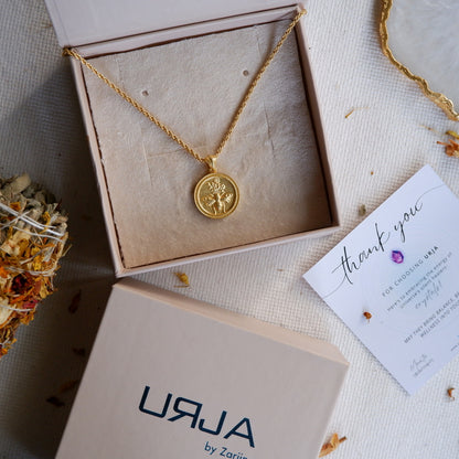 Bee Coin Necklace for Joy, Friendship Hardwork