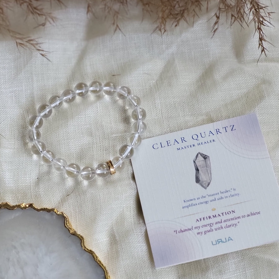 Clear Quartz Bead Bracelet for Master Cleanser & Amplifier