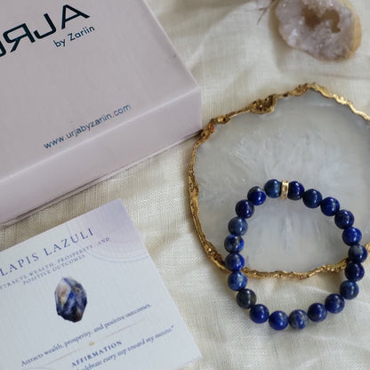 Lapis Lazuli Bead Bracelet for Intuition & Wisdom