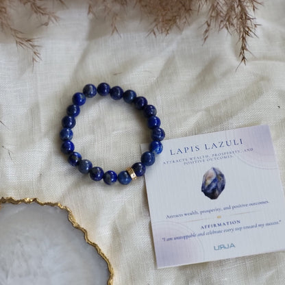 Lapis Lazuli Bead Bracelet for Intuition & Wisdom