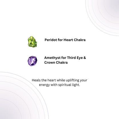 Peridot And Amethyst Unisex Bracelet