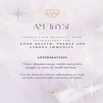 Wellness Bracelet of Health - Amethyst