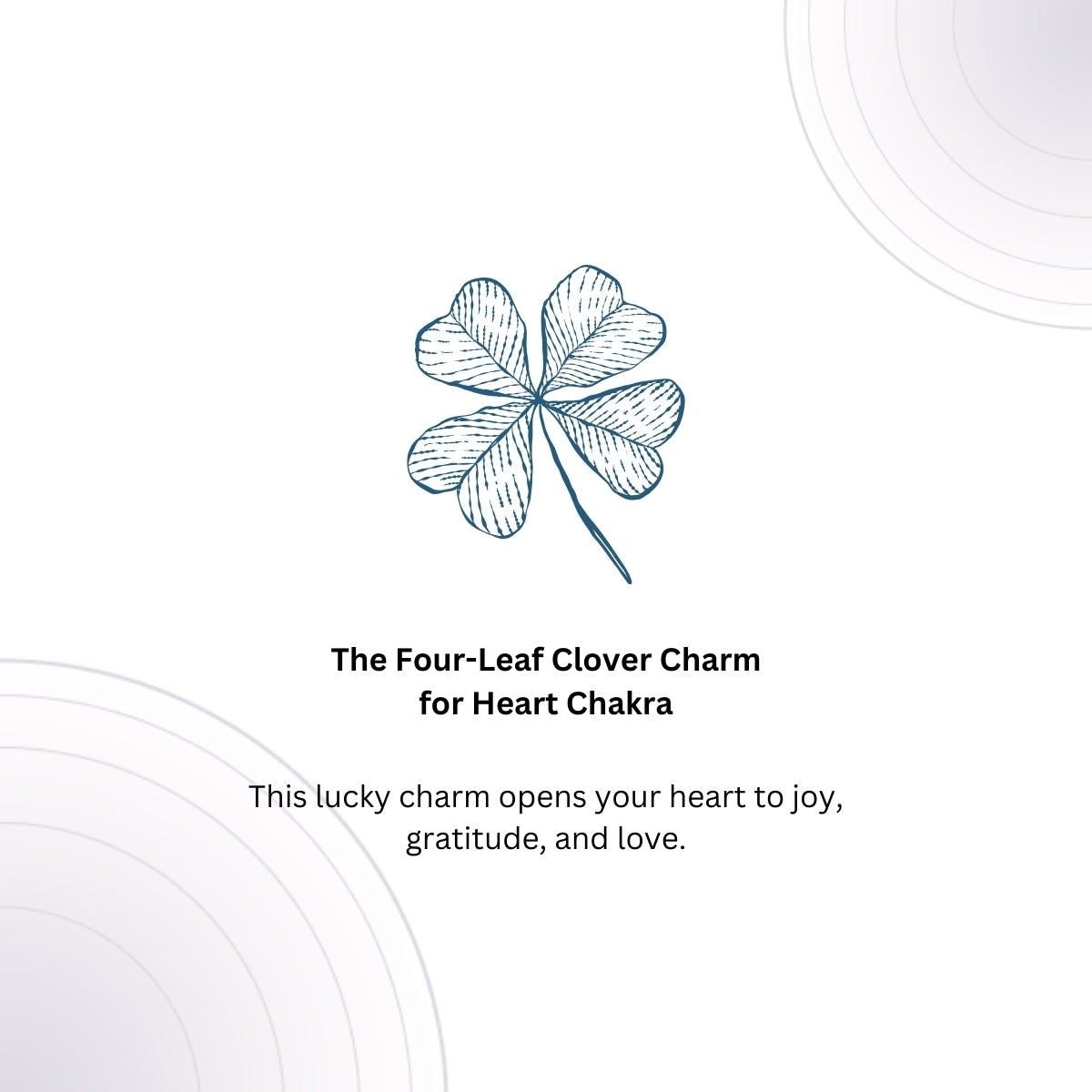 Four Leaf Clover Charm for Faith, Hope, Love and Luck