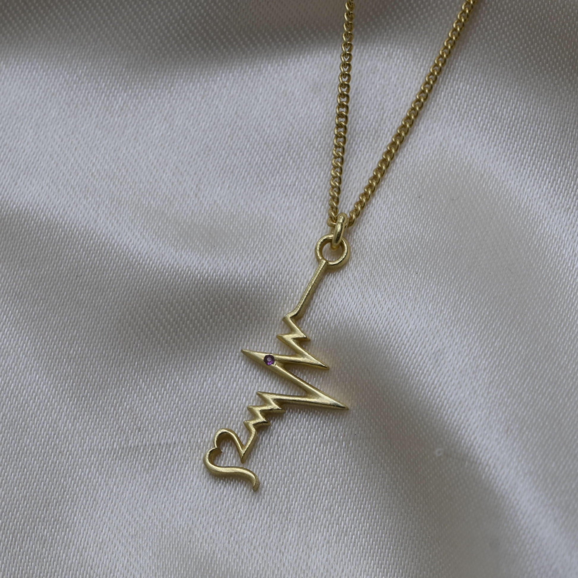 Heart Beats For You Gold Plated Pendant Set