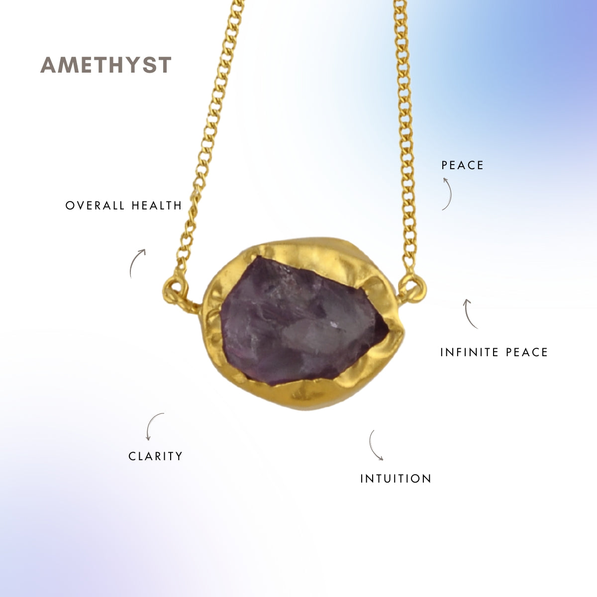 Crystal Charm Amethyst Necklace