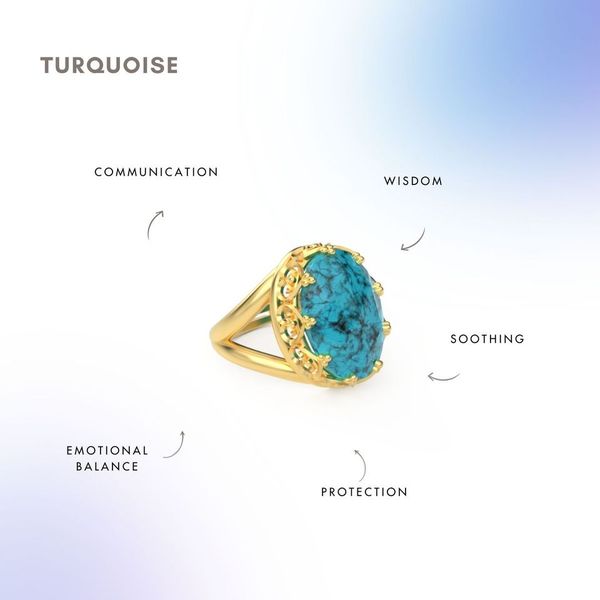 Turquoise Healing Ring for Relationships and Communication